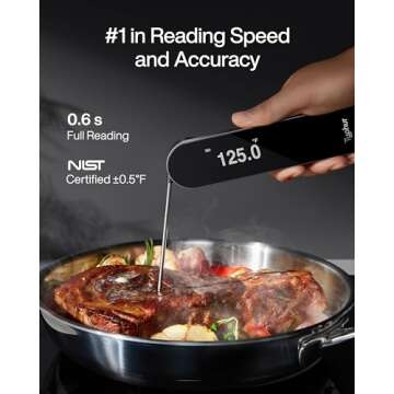 Typhur InstaProbe (Less Than .6 Seconds) Professional Meat Thermometer Digital, Instant Read Thermom...