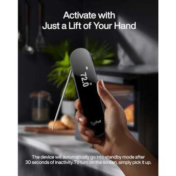 Typhur InstaProbe (Less Than .6 Seconds) Professional Meat Thermometer Digital, Instant Read Thermometer with OLED Display, IP67 Waterproof for Grill, BBQ, Cooking, Smoker, Home Brewing, NSF Certified