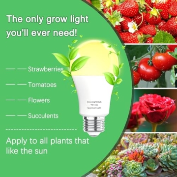 Wiyifada Full Spectrum Grow Light Bulbs for Indoor Plants