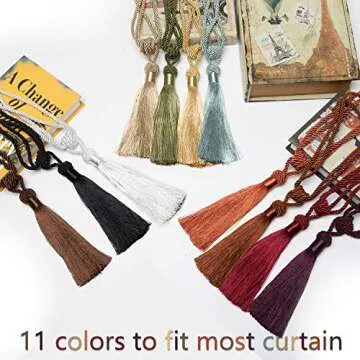 BEL AVENIR Gold Hand-Woven Curtain Tiebacks - 2 Pack