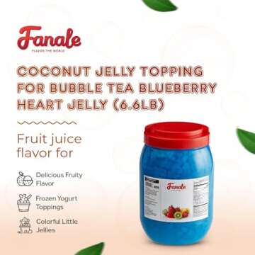 New Fanale Coconut Jelly Topping nata de coco for Boba Tea | Ice Cream | Yogurt | Smoothie | Milk Te...