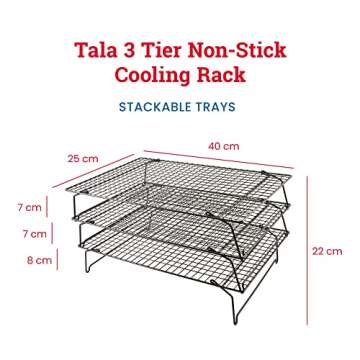 Tala 3 Tier Non-Stick Cake Cooling Rack - Perfect for Bakers