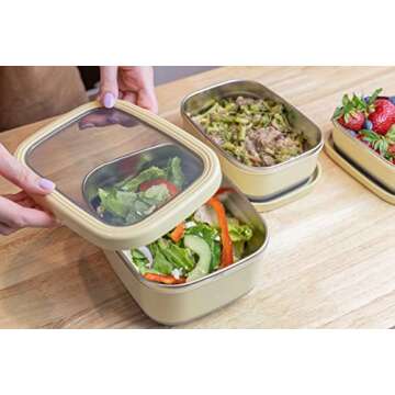 MIRA Stainless Steel Food Storage Containers Set - Eco-Friendly