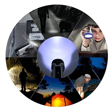 ThorFire Solar Flashlight - Hand Crank Dynamo Torch