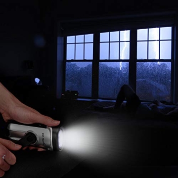 ThorFire Solar Flashlight - Hand Crank Dynamo Torch