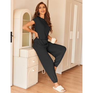Ekouaer Women's 2 Piece Loungewear Set for Comfort