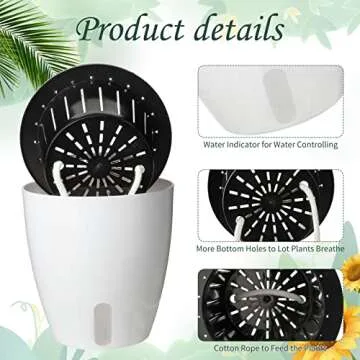 Eccliy 14 Self-Watering Indoor Plant Pots - Set of 14