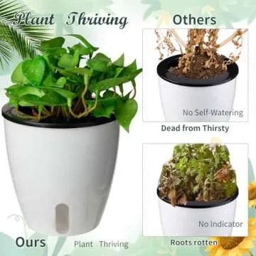 Eccliy 14 Self-Watering Indoor Plant Pots - Set of 14