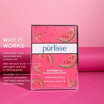 purlisse Watermelon Energizing Sheet Mask Pack of 6