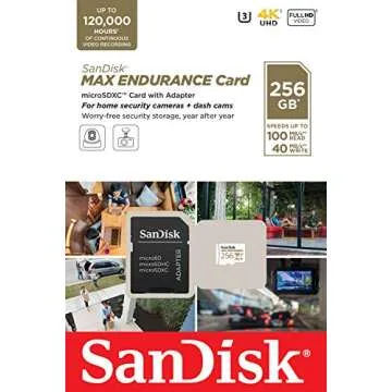 SanDisk MAX Endurance 256GB microSDXC Card for Dash Cams
