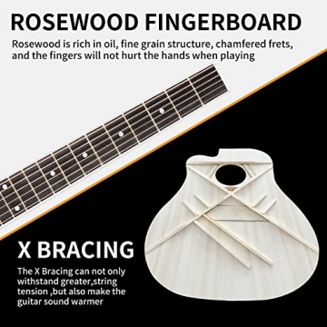 AODSK Acoustic Guitar Beginner Bundle – Complete 41 Inch Set