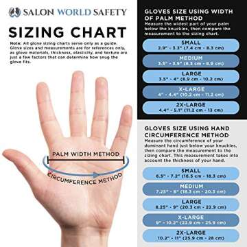 Salon World Safety Blue Nitrile Disposable Gloves, Box of 100, Size Small, 3.5 Mil - Latex Free, Textured, Food Safe