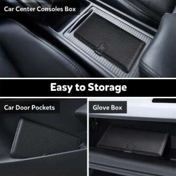 Stylish Vehicle Glove Box Organizer with Magnetic Closure