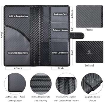 Stylish Vehicle Glove Box Organizer with Magnetic Closure