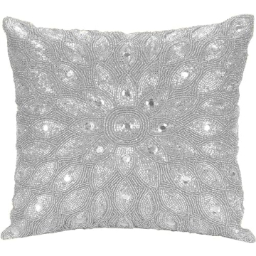 Light & Pro Silver Throw Pillow - Exquisite Decorative Cover