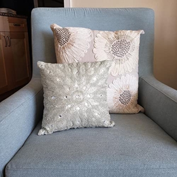 Light & Pro Silver Throw Pillow - Exquisite Decorative Cover