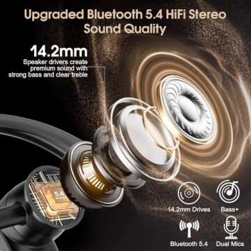 Bluetooth Headset with ENC Mic and 120 Hours Talk Time