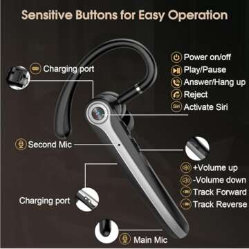 Bluetooth Headset with ENC Mic and 120 Hours Talk Time