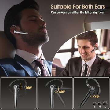 Bluetooth Headset with ENC Mic and 120 Hours Talk Time