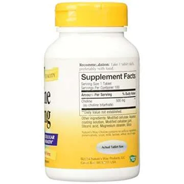 NATURE'S WAY Choline 500mg - Supports Brain Health & Clarity