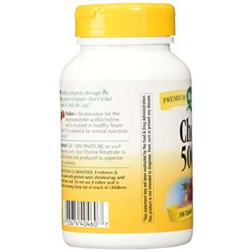 Nature's Way Choline 500mg for Memory & Focus