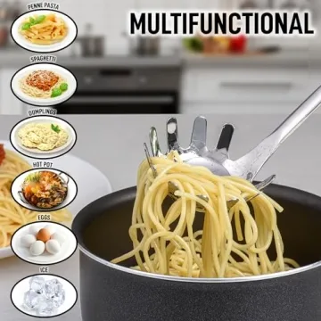 Zulay Kitchen Premium Stainless Steel Spaghetti Spoon - Ultimate Pasta Serving Tool