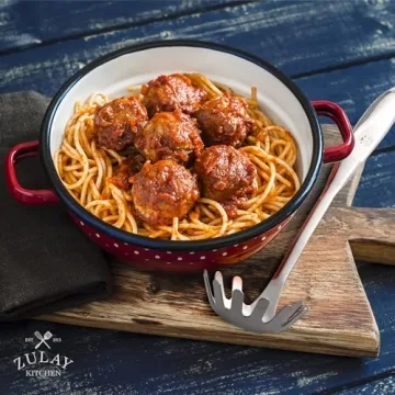 Zulay Kitchen Premium Stainless Steel Spaghetti Spoon - Ultimate Pasta Serving Tool