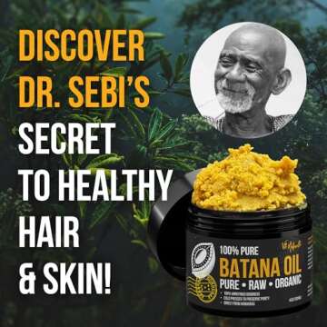 100% Pure Batana Oil from Honduras - Organic Raw Unrefined Hair Growth Oil - Natural Moisturizer for...