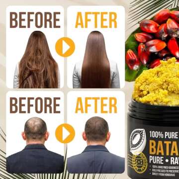 100% Pure Batana Oil from Honduras - Organic Raw Unrefined Hair Growth Oil - Natural Moisturizer for Skin and Hair - Cold Pressed Traditional Honduran Palm Nut Oil