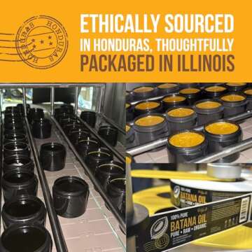 100% Pure Batana Oil from Honduras - Organic Raw Unrefined Hair Growth Oil - Natural Moisturizer for Skin and Hair - Cold Pressed Traditional Honduran Palm Nut Oil