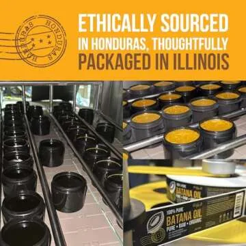 100% Pure Batana Oil from Honduras - Organic Raw Unrefined Hair Growth Oil - Natural Moisturizer for Skin and Hair - Cold Pressed Traditional Honduran Palm Nut Oil