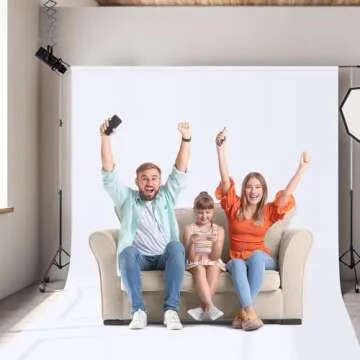 Professional EMART 8.5x10ft White Backdrop for Photography