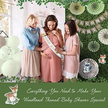 YARA Woodland Baby Shower Decorations Animals Theme For Boy & Girl Decor | Gender Neutral Jungle Saf...