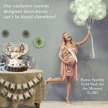 YARA Woodland Baby Shower Decorations for All Themes