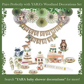 YARA Woodland Baby Shower Decorations for All Themes
