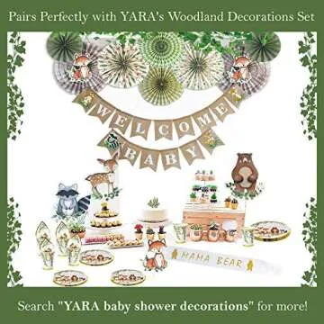 YARA Woodland Baby Shower Decorations for All Themes
