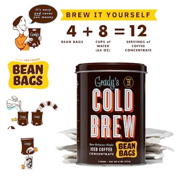 Grady's Cold Brew Pouches | New Orleans Style Coffee | 24 Drinks