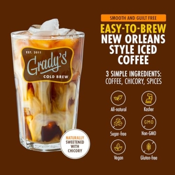 Grady's Cold Brew Pouches | New Orleans Style Coffee | 24 Drinks