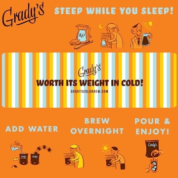 Grady's Cold Brew Pouches | New Orleans Style Coffee | 24 Drinks