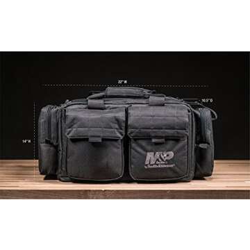 Smith & Wesson M&P Officer Tactical Range Bag with Weather Resistant Material for Shooting, Range, Storage and Transport