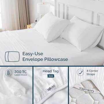 GOKOTTA King Size Sheets Set, 100% Tanboocel® Rayon Derived from Bamboo Sheets King Size, Breathable Soft Sheets, 16” Pocket King Sheets with Elastic Corner Straps,Moisture Wicking,Double Stitching