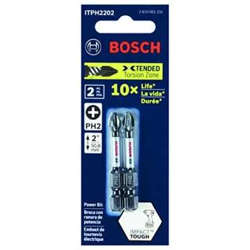 BOSCH ITPH2215 15-Pack 2 In. Phillips #2 Impact Tough Screwdriving Power Bits