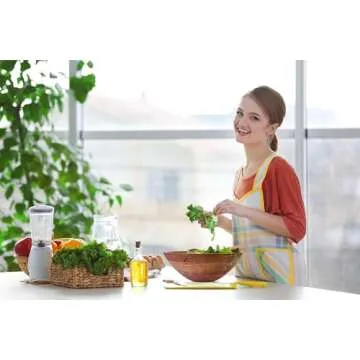 Fairwood Way 12 Inch Wooden Salad Bowl Set with Utensils