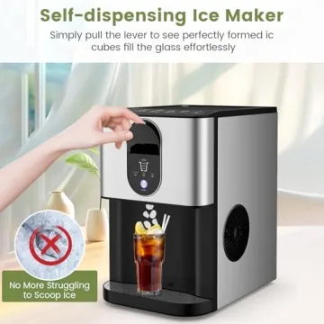 COSTWAY Nugget Ice Maker – Easy Self-Dispensing