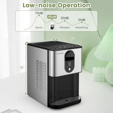 COSTWAY Nugget Ice Maker – Easy Self-Dispensing