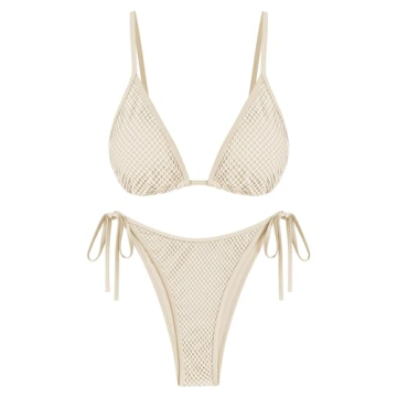 ZAFUL Stylish Triangle Tie Side Bikini Set for Women