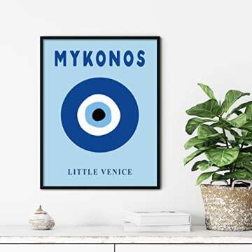 Whaline 9Pcs Preppy Travel Wall Art Prints Preppy Room Decor Abstract Aesthetic Preppy Room Decor Colorful Minimalist Unframed Art Poster Decor for Living Room Teen Girls Bedroom College Dorm Decor, 8 x 10 Inch