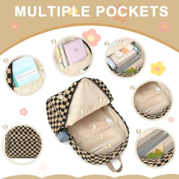 Bluboon Backpack for School Girls Backpack Cute Corduroy Bookbag Kids Backpack Laptop Backpack Gifts for Women