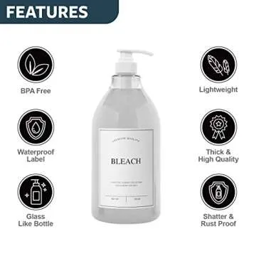 Calindiana Modern Farmhouse Bleach Liquid Laundry Detergent Dispenser for Laundry Room Decor and Org...