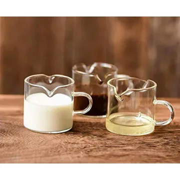 Double Spout Clear Glass Shot Glasses 2-Pack for Espresso